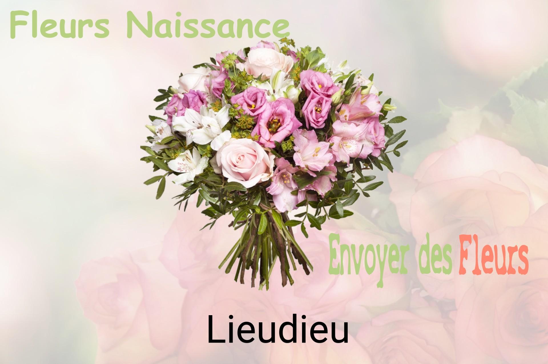Bouquet de fleurs de naissance livré à Lieudieu